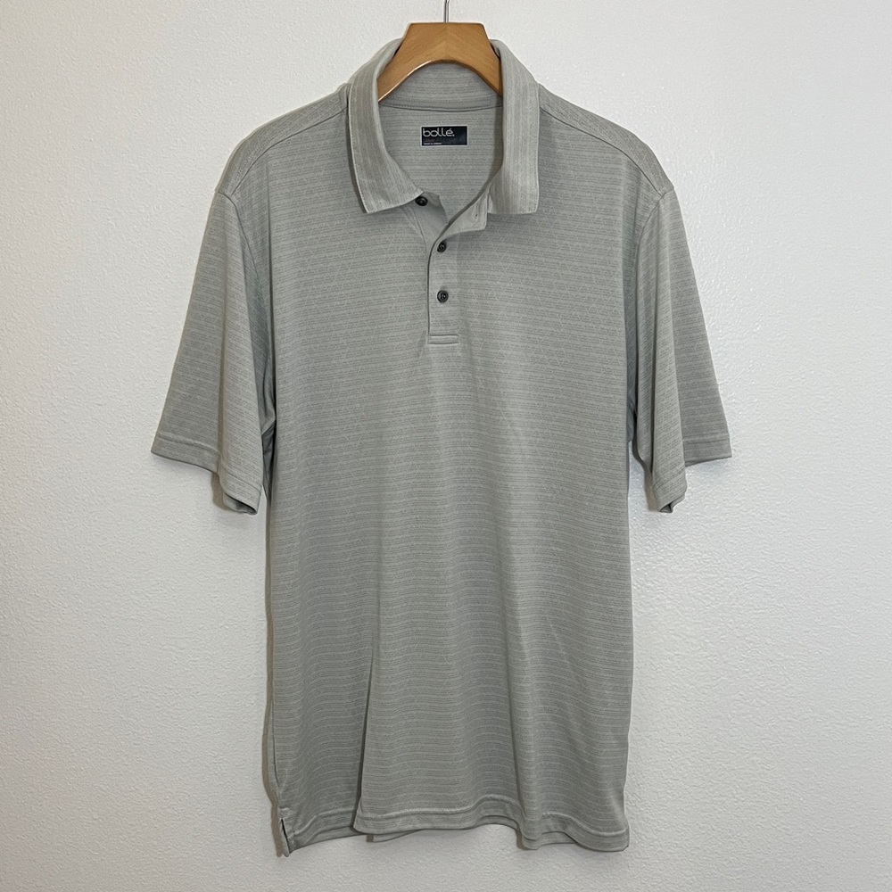 Bolle Heather Gray Men's Short Sleeve Polo Shirt